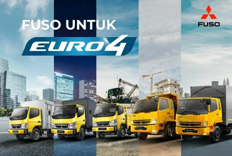  Guna menyambut regulasi Euro4, Mitsubishi Fuso memperkenalkan sekaligus model terbarunya. (foto: KTB)