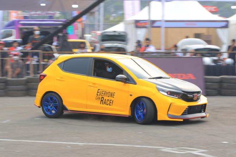 Honda Prospect Motor tantang para pemilik Brio untuk berkompetisi di Brio Slalom Challenge 2022. (sumber: Honda)