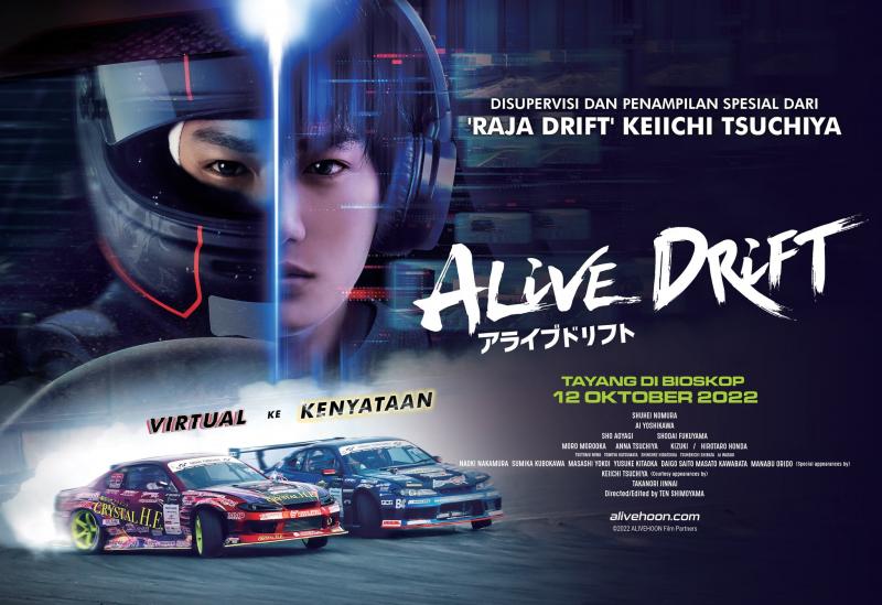 Film bertemakan motorsport Alive Drift yang menceritakan lika liku dari ajang balap virtual ke drifting sungguhan. (sumber: Feat Pictures)