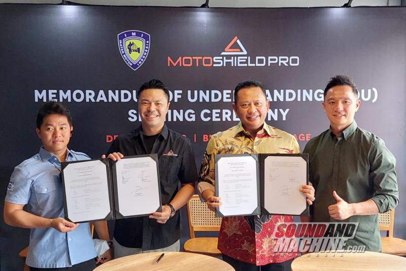 Penandatanganan kerjasama MoU antara Ikatan Motor Indonesia dan Motoshield Pro.