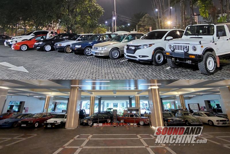 Meet-up akhir tahun 2022 yang diadakan oleh Rally Look Indonesia (atas) dan Group Otomotif 1990 (bawah)