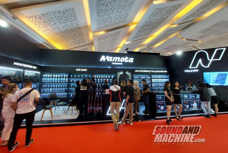 Booth Namota di pameran Indonesia International Motor Show (IIMS) 2023.