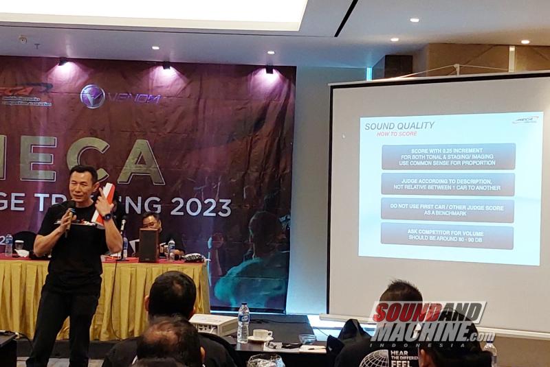 Training penjurian Mobile Electronics Competition Association (MECA) Indonesia, pada tanggal 27 Februari 2023 di Grand Orchardz, Jakarta.