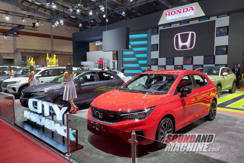 Booth Honda di pameran Gaikindo Jakarta Auto Week (GJAW) 2023.