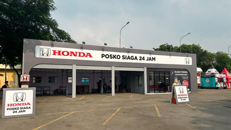 Posko Honda Emergency Service untuk para pemudik dan masyarakat yang menikmati momen Lebaran idul Fitri 2023. (sumber: Honda)