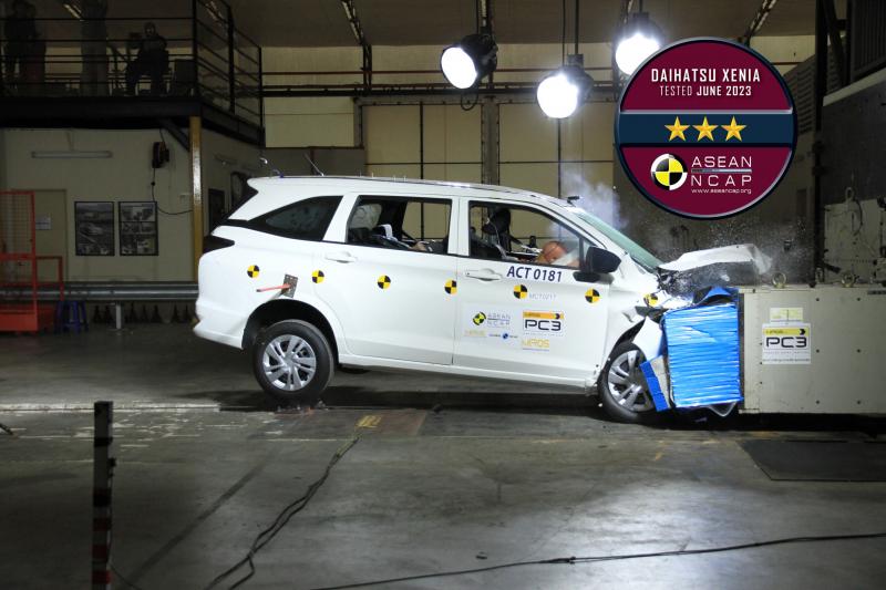 Hasil uji tabrak Daihatsu All-New Xenia untuk pasar Indonesia di ASEAN NCAP. (sumber: ASEAN NCAP)