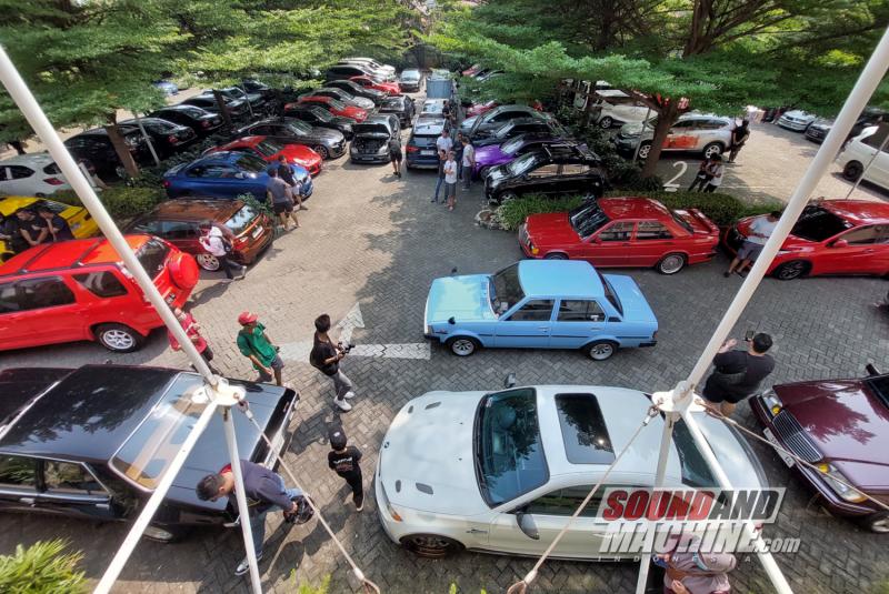 Suasana Morning Drivers Club yang diadakan berkolaborasi dengan Hotwheels Legends Tour di bulan Juli 2023