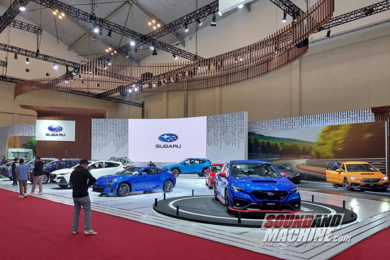 Booth Subaru di pameran Gaikindo Indonesia International Auto Show (GIIAS) 2023.