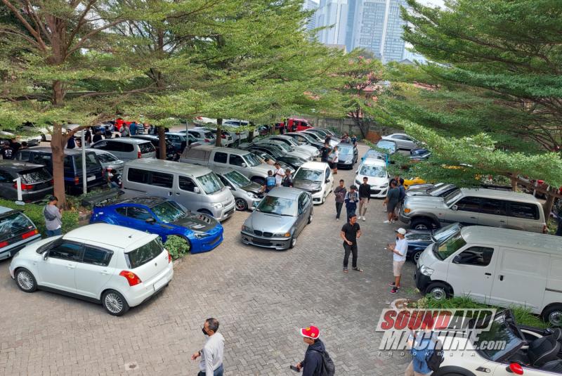 Suasana meet-up Morning Drivers Club (MDC) bulan September 2023 yang diadakan oleh kreator event otomotif The Elite.