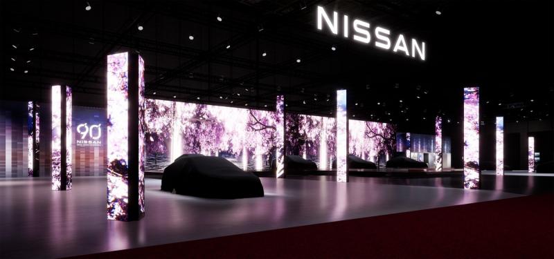 Konsep booth Nissan untuk perhelatan Japan Mobility Show 2023 (sumber: Nissan).