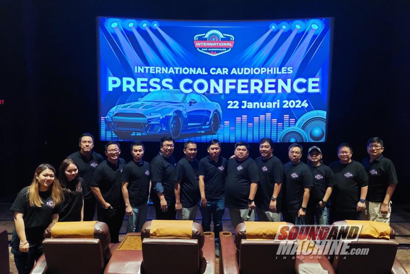 Konferensi pers Indonesia Car Audiophile pada tanggal 22 Januari 2024.