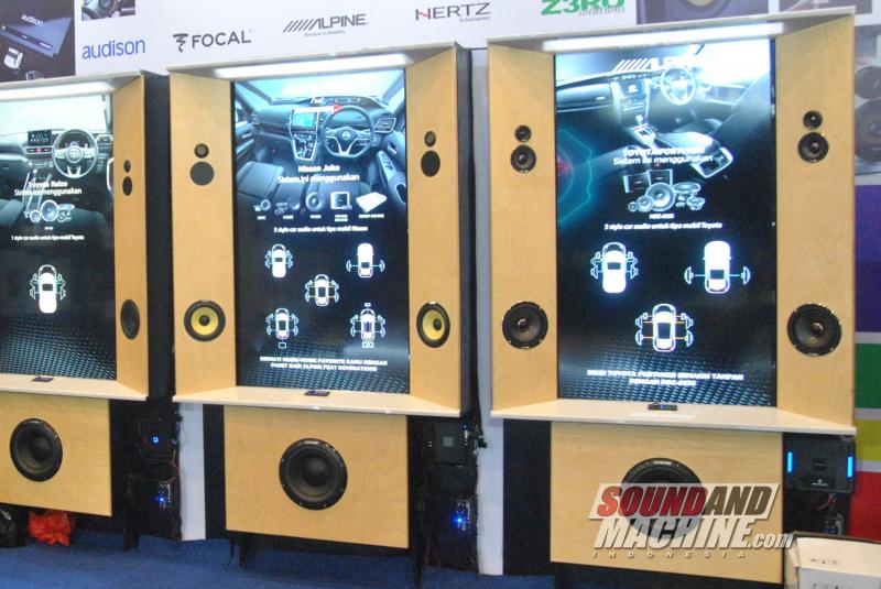 Demo box dengan digital sound processor (DSP) Alpine di booth gerai Cartens Autosound di BCA Expoversary 2024.