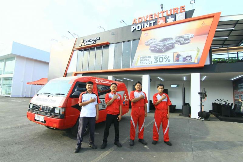 Posko siaga “Mitsubishi Motors Adventure Points”  untuk pelanggan Mitsubishi. (sumber; Mitsubishi)