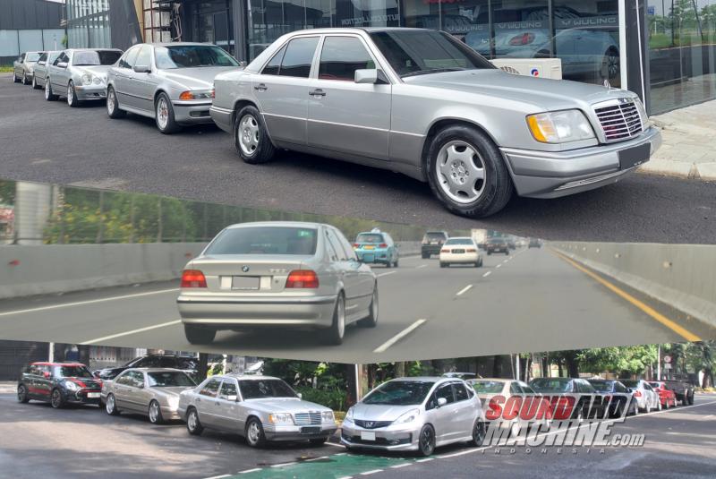 Suasana acara Motuba Morning Coffee yang mengajak para pemilik mobil keluaran lama untuk run dan sarapan bersama.