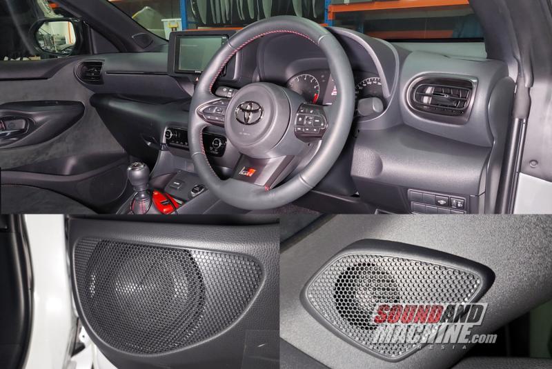 Instalasi speaker Focal Utopia M OEM placement di Toyota GR Yaris garapan FI Audio.