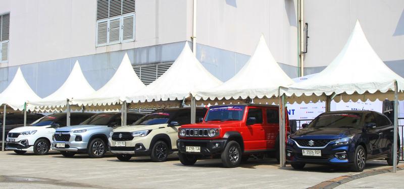 Unit test drive Suzuki di pameran Gaikindo Indonesia International Auto Show (GIIAS) 2024. (sumber: Suzuki)
