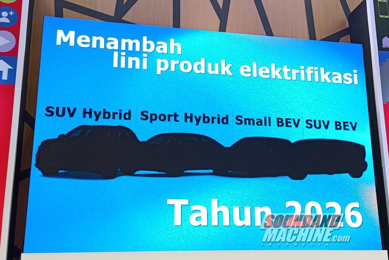 Teaser mobil elektrifikasi yang akan diluncurkan oleh Honda untuk pasar Indonesia.