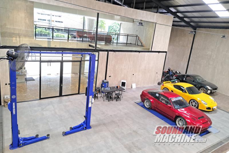 Area workshop bengkel kaki-kaki Stancelab di lokasi barunya.