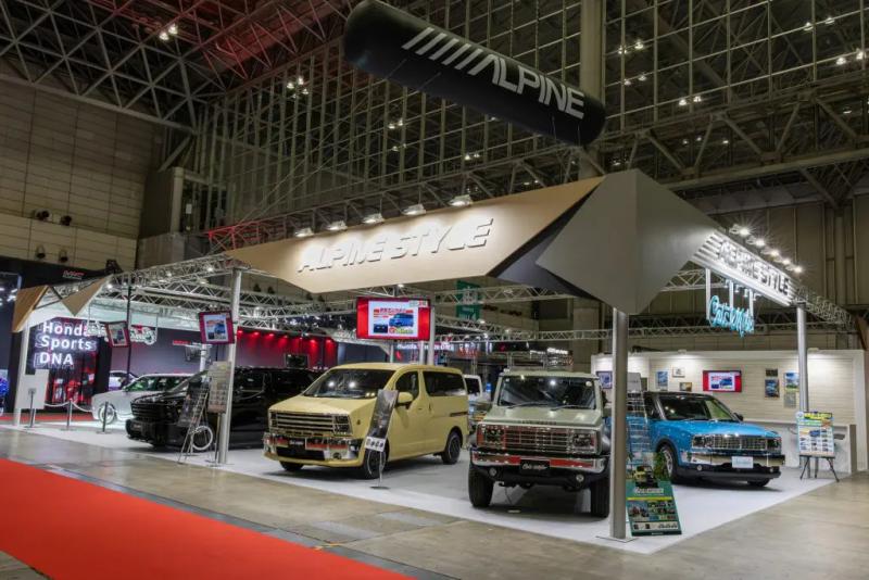 Booth Alpine di perhelatan Tokyo Auto Salon 2026.